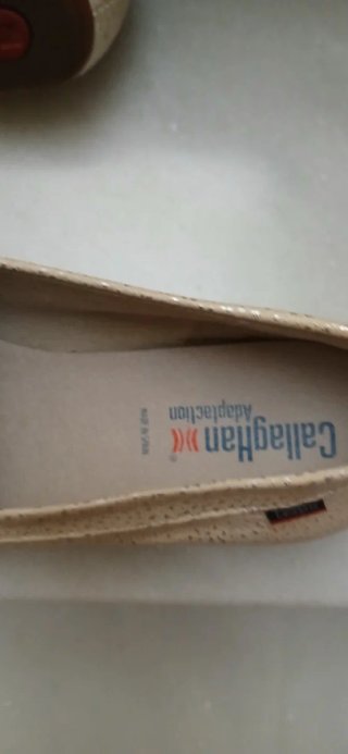 Mocasines Callaghan Beige/Oro Talla 39