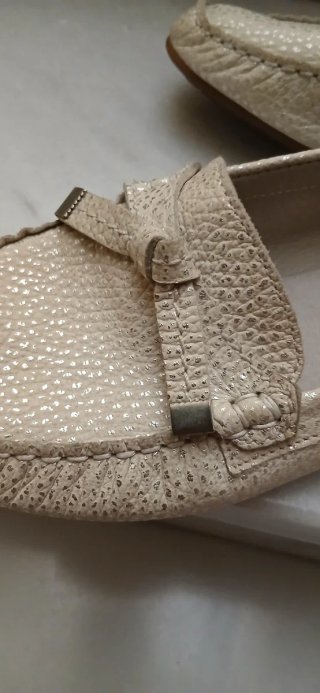 Mocasines Callaghan Beige/Oro Talla 39