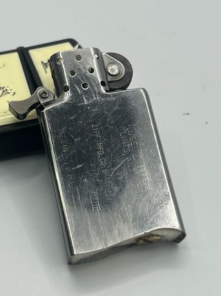Zippo Vintage Scrimshaw Barco Velero Nero Opaco