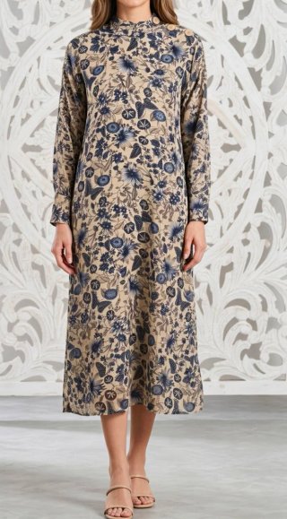 Vestido estampado floral mujer