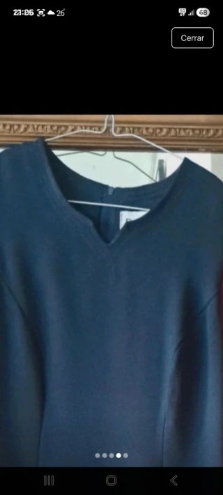 Vestido azul marino sin mangas