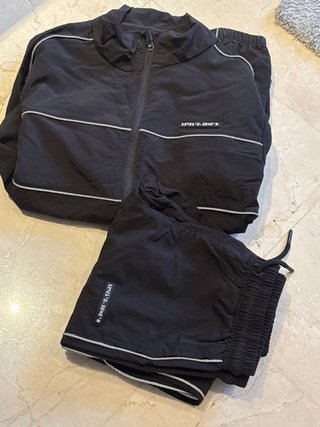 Conjunto chándal poliéster negro niñ@