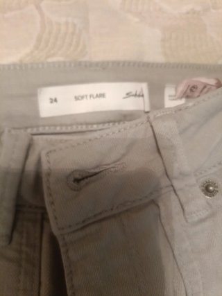 Pantalón cargo gris acampanado XXS
