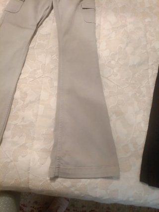 Pantalón cargo gris acampanado XXS
