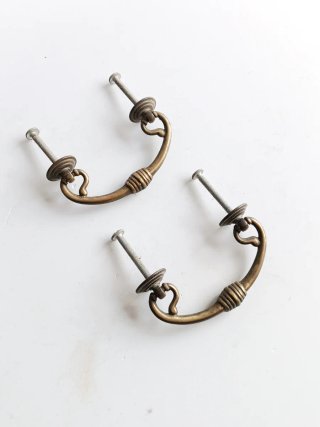 Pareja Tiradores Bronce Muebles Vintage