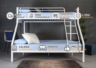 Litera matrimonial blanca