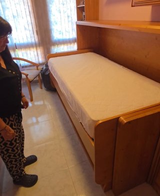 Cama-escritorio madera 2 en 1