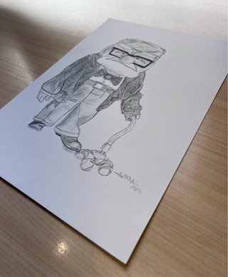 Up dibujo a grafito.
