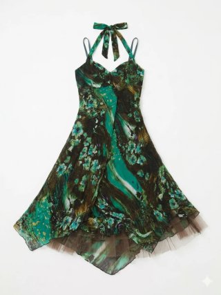 Vestido corto fiesta estampado