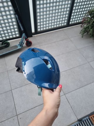 Bici infantil B'TWIN 16 naranja con casco