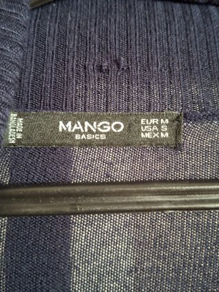 Chaqueta fina Mango azul talla M