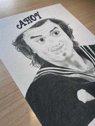 Steve Harrington dibujo grafito.