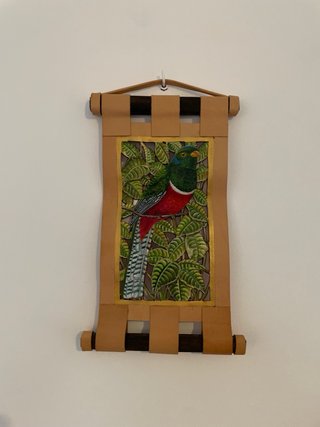 Decoración Pared Cuero Artesanal Pájaro
