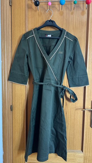 Vestido cruzado vintage SGUS verde Talla M