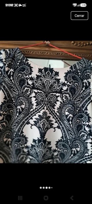 Vestido estampado blanco y negro
