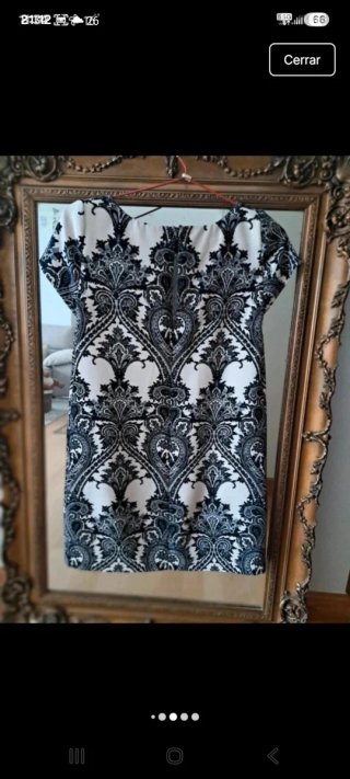 Vestido estampado blanco y negro