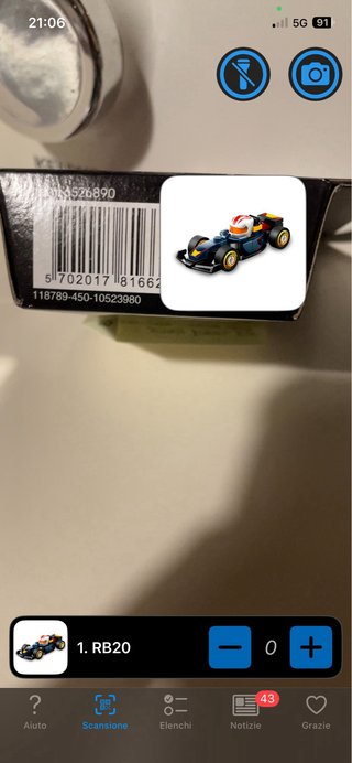 Lego 71049 COLF1RC-1 Red Bull Racing F1 Team Race