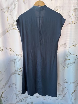 Vestido camisero fluido azul talla S