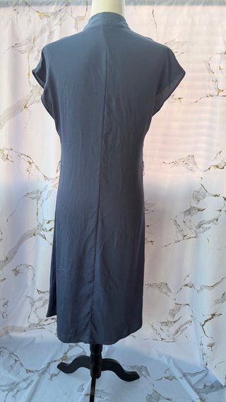 Vestido camisero fluido azul talla S