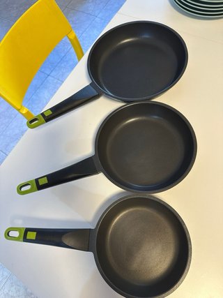 Confezione di 3 padelle in alluminio fuso Foodie Bra