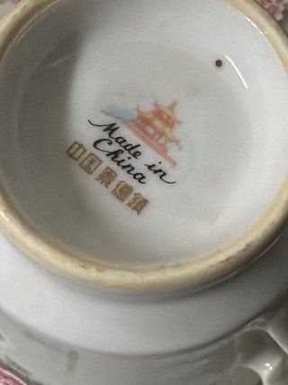 Juego de tazas y platos de porcelana china antigua