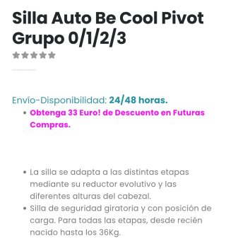 Silla coche Be Cool Pivot 360° giratoria