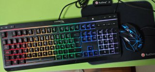Teclado y Ratón Gaming HyperX + Alfombrilla