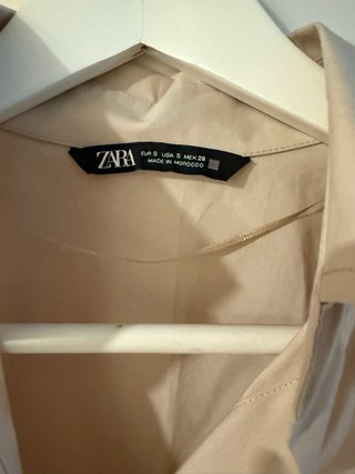 Camisa oversize Zara beige talla única