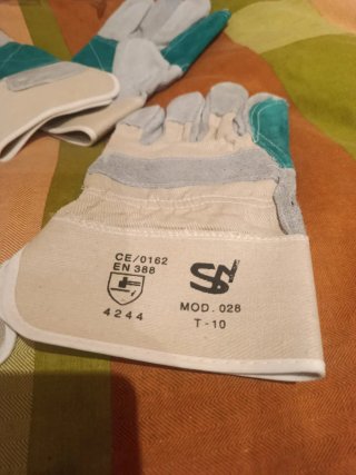 Guantes de cuero y lona SN T-10
