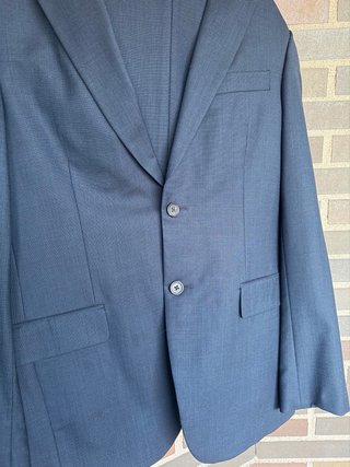 Traje Purificación García Azul Hombre