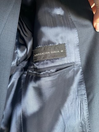 Traje Purificación García Azul Hombre