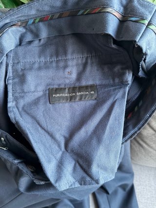 Traje Purificación García Azul Hombre