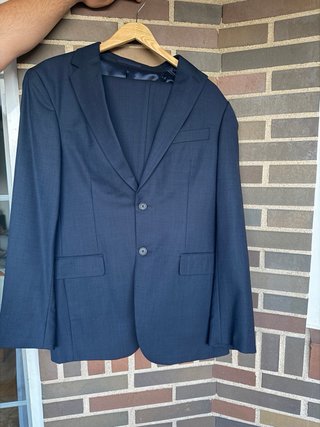 Traje Purificación García Azul Hombre
