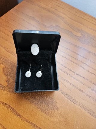 Conjunto Anillo y Pendientes Piedra Sta. Lucía