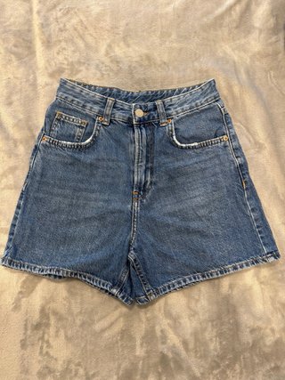 Bermudas Vaquera Tiro Alto