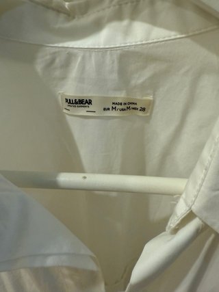 Camisa oversize blanca Pull&Bear
