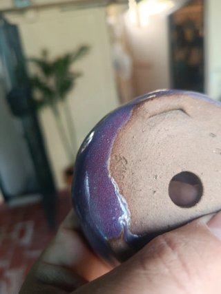 Maceta japonesa bunzan cerámica morada