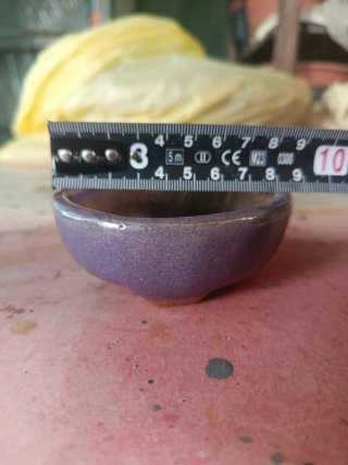 Maceta japonesa bunzan cerámica morada