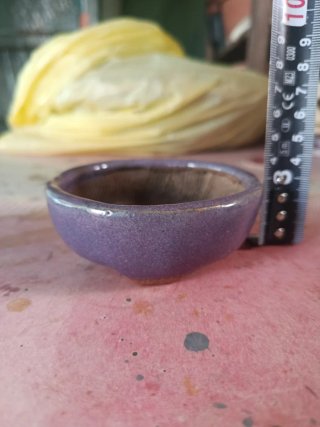 Maceta japonesa bunzan cerámica morada