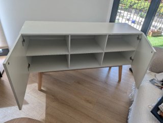 Aparador Maison du Monde Madera y Blanco