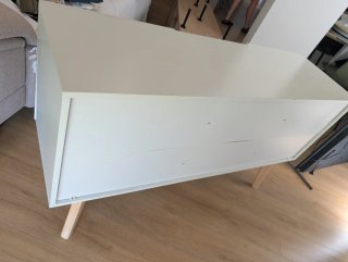 Aparador Maison du Monde Madera y Blanco