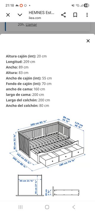 Cama nido Ikea Blanca