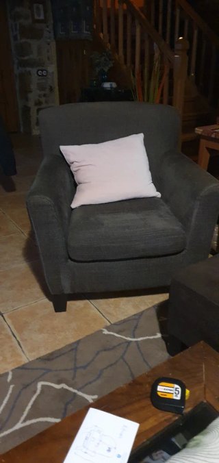 2 Butacas de tela gris