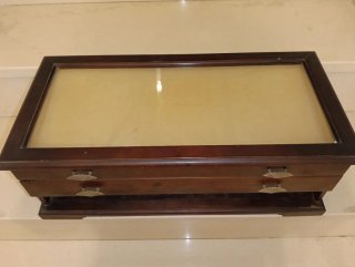 Cajonera organizadora de madera con 2 cajones