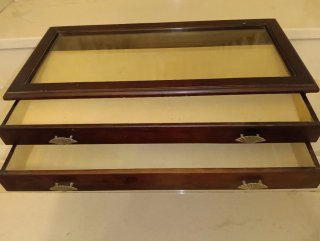 Cajonera organizadora de madera con 2 cajones