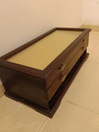 Cajonera organizadora de madera con 2 cajones