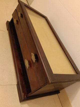 Cajonera organizadora de madera con 2 cajones