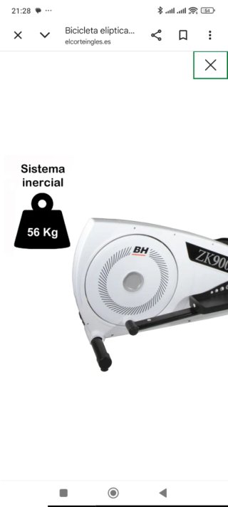 Bicicleta Elíptica BH ZK900 M6 Bluetooth