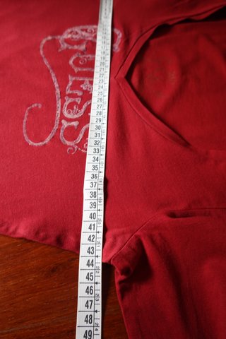 Maglietta Guess Rossa Manica Lunga Vintage Y2K Taglia