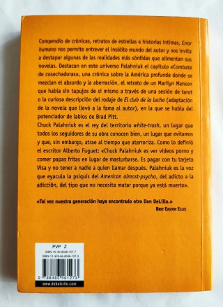 LIBRO ERROR HUMANO DE CHUCK PALAHNIUK